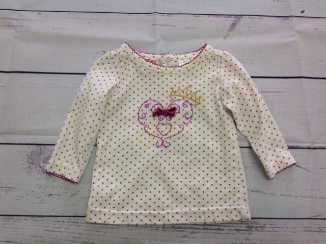 Young Hearts Cream & Purple Top