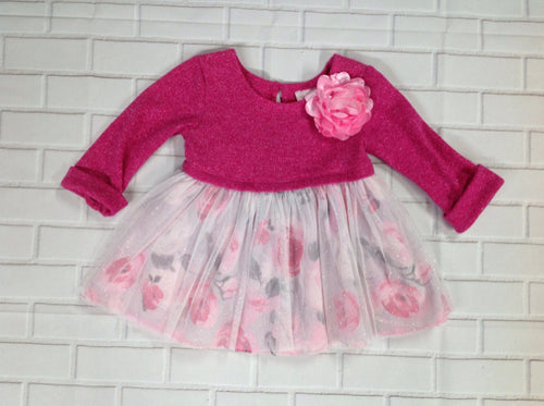 Youngland Pink & White Dress