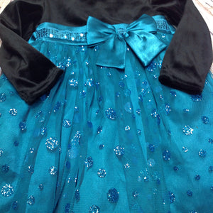 Youngland Turquoise & Black Dress