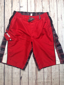 Zero Xposur Red & Black Plaid Swimwear